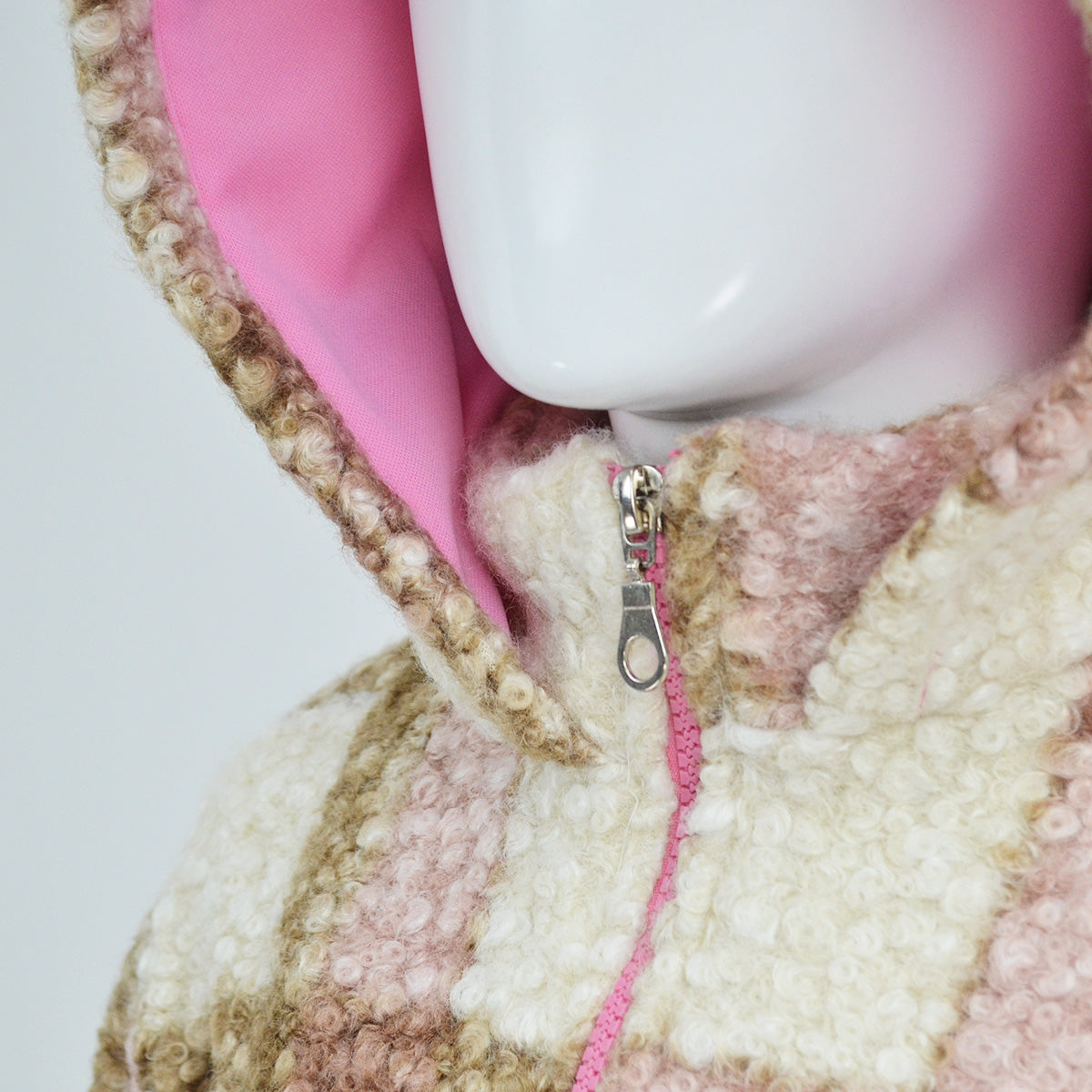 Chamarra cazadora larga de cuadros para niña FLORY CHMNI0001