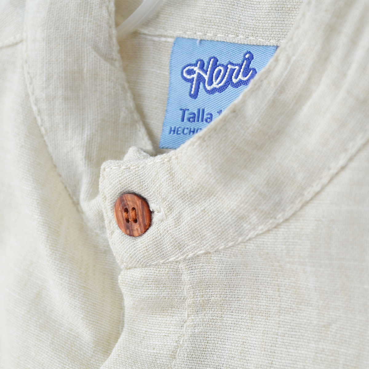 Conjunto de lino de camisa con botones y short niño bebé Heri CONB0004