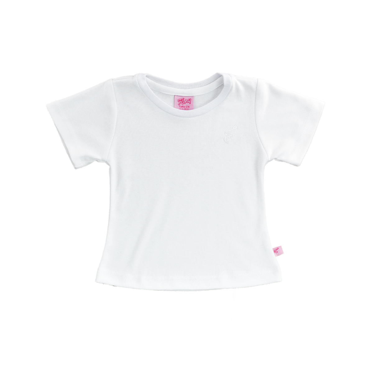 Playera basica de algodón para niña Flory PLNI0002