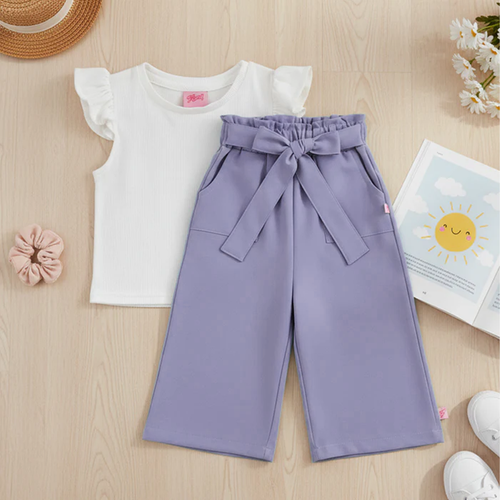 Conjunto con pantalón ancho con blusa blanca • 4 a 12 años • Barbie 5