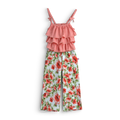 Conjunto de blusa de olanes y pantalón floreado • BARBIE 17 • tallas ch-m-gr • CONI0042