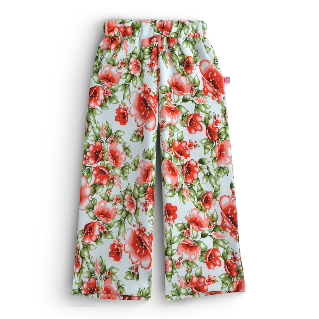 Conjunto de blusa de olanes y pantalón floreado • BARBIE 17 • tallas ch-m-gr • CONI0042