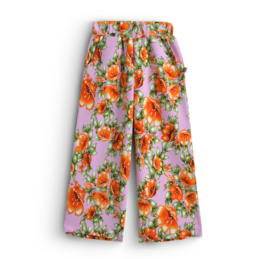 Conjunto de blusa de olanes y pantalón floreado • BARBIE 17 • tallas ch-m-gr • CONI0042