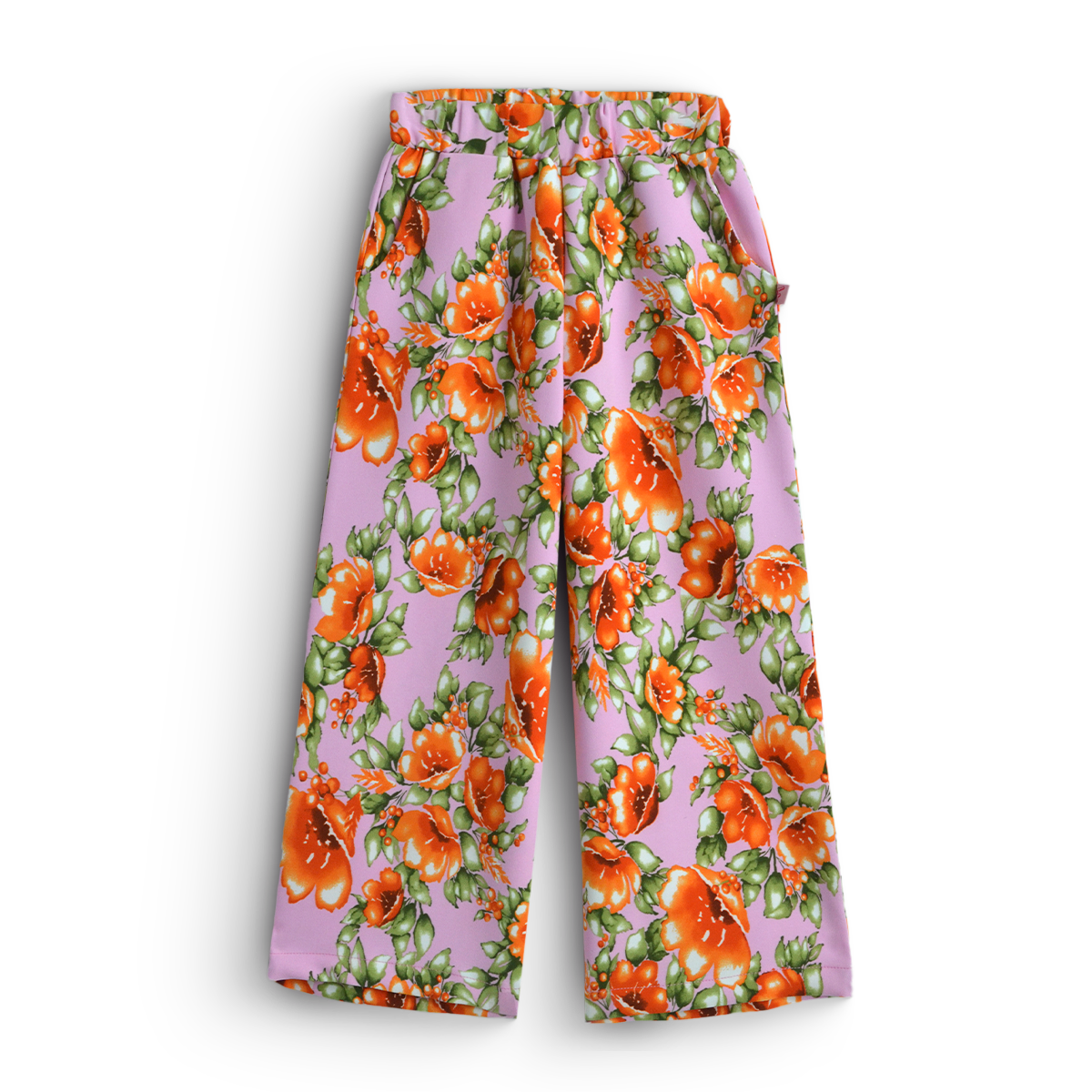 Conjunto con pantalón flores, blusa con olanes | CONI0042 | tallas ch-m-gr