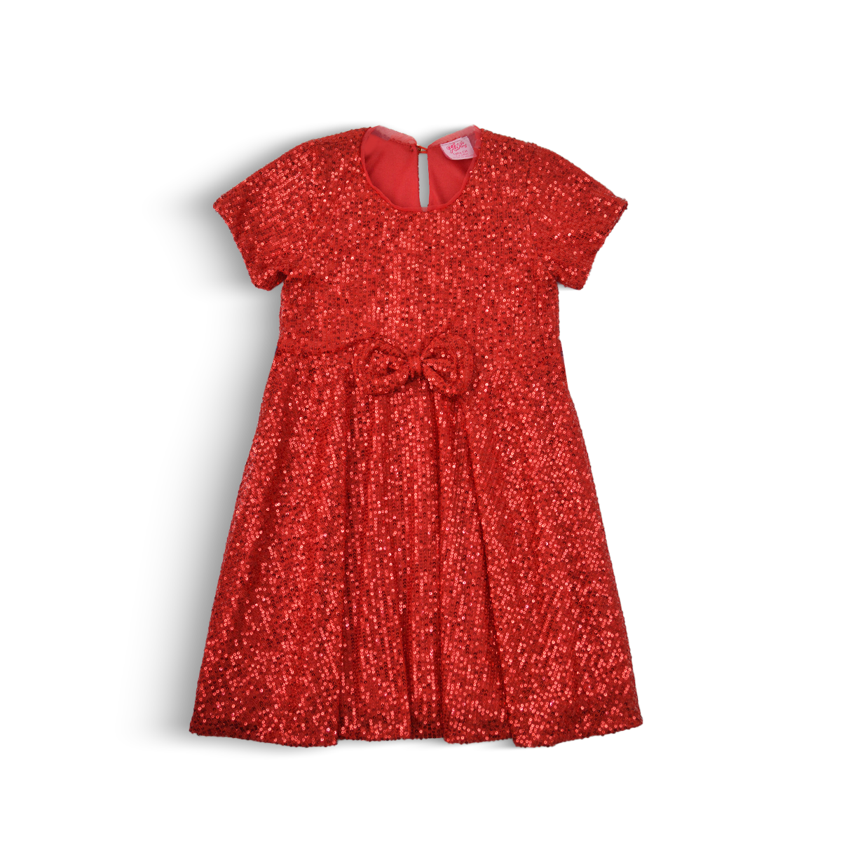 Vestido de lentejuelas con moño niña Flory VENI0171