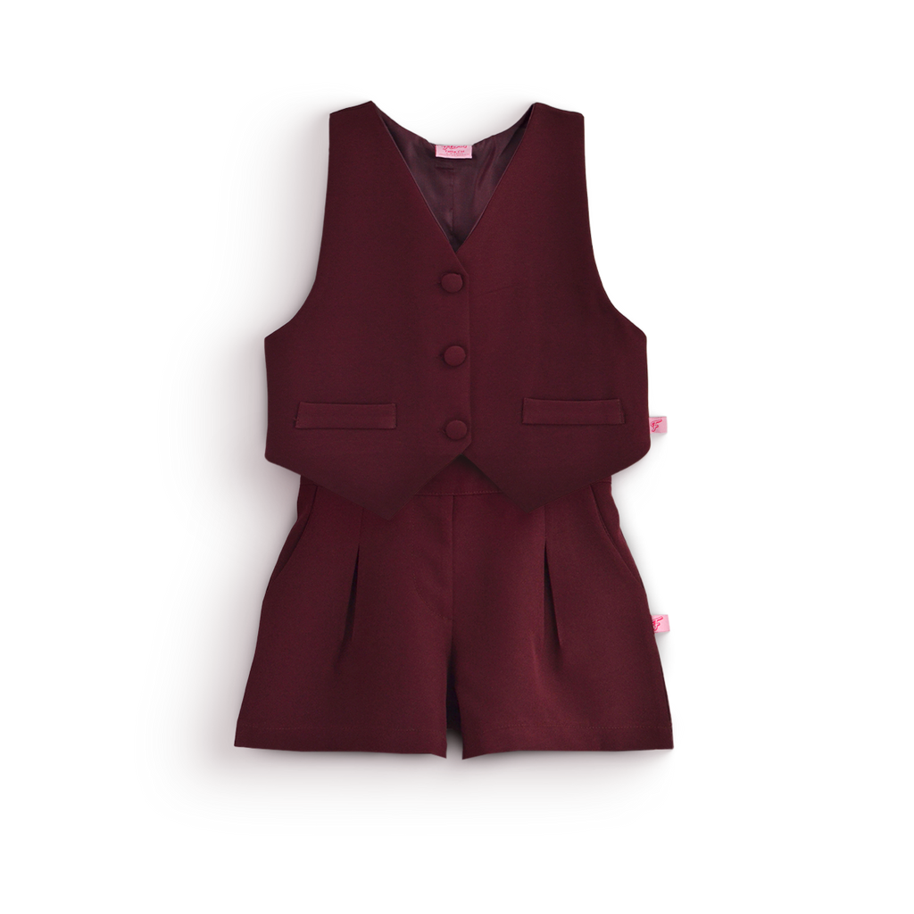 Conjunto de chaleco con botones y short ajustable • 4 a 12 años •  Zara 1