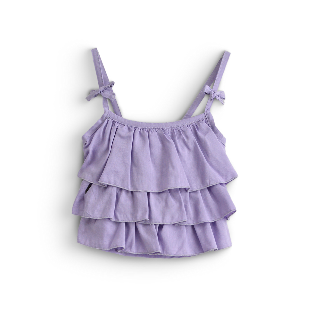 Conjunto de blusa de olanes y pantalón floreado • BARBIE 17 • tallas ch-m-gr • CONI0042
