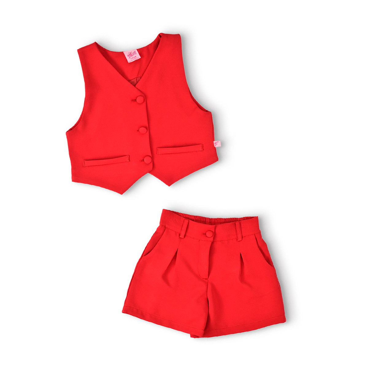 Conjunto de chaleco forrado con Short Niña Flory CONI0025