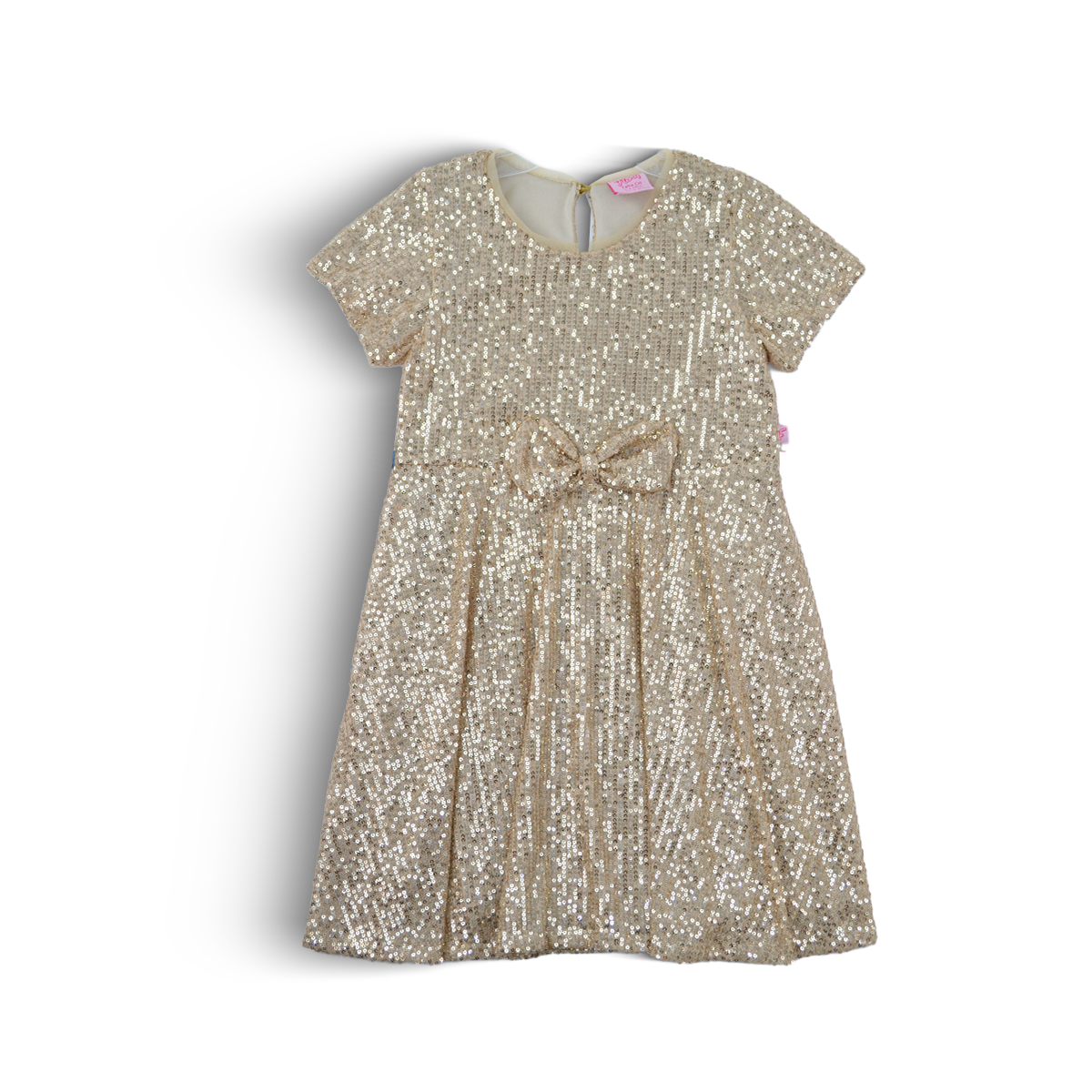 Vestido de lentejuelas con moño niña Flory VENI0171