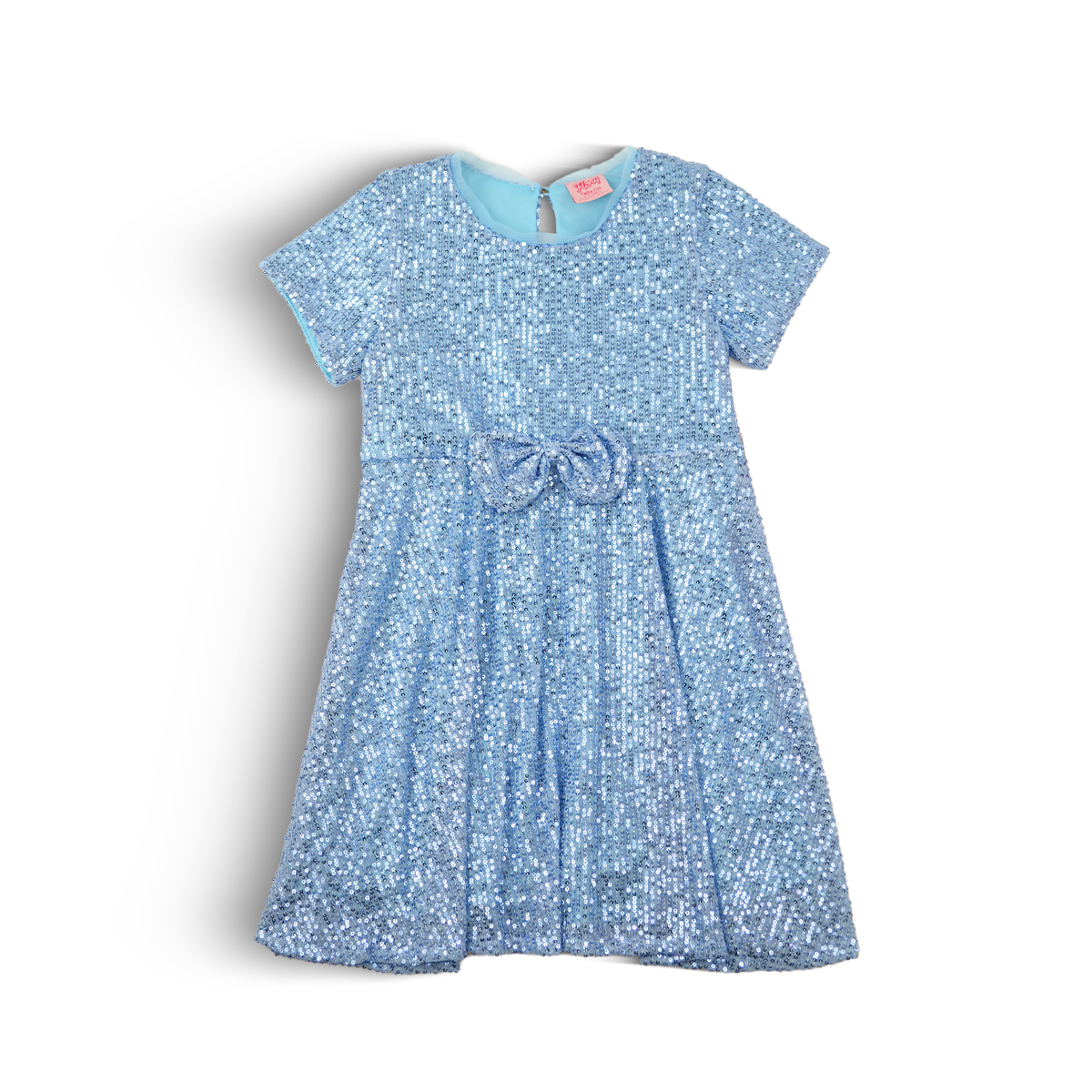 Vestido de lentejuelas con moño niña Flory VENI0171
