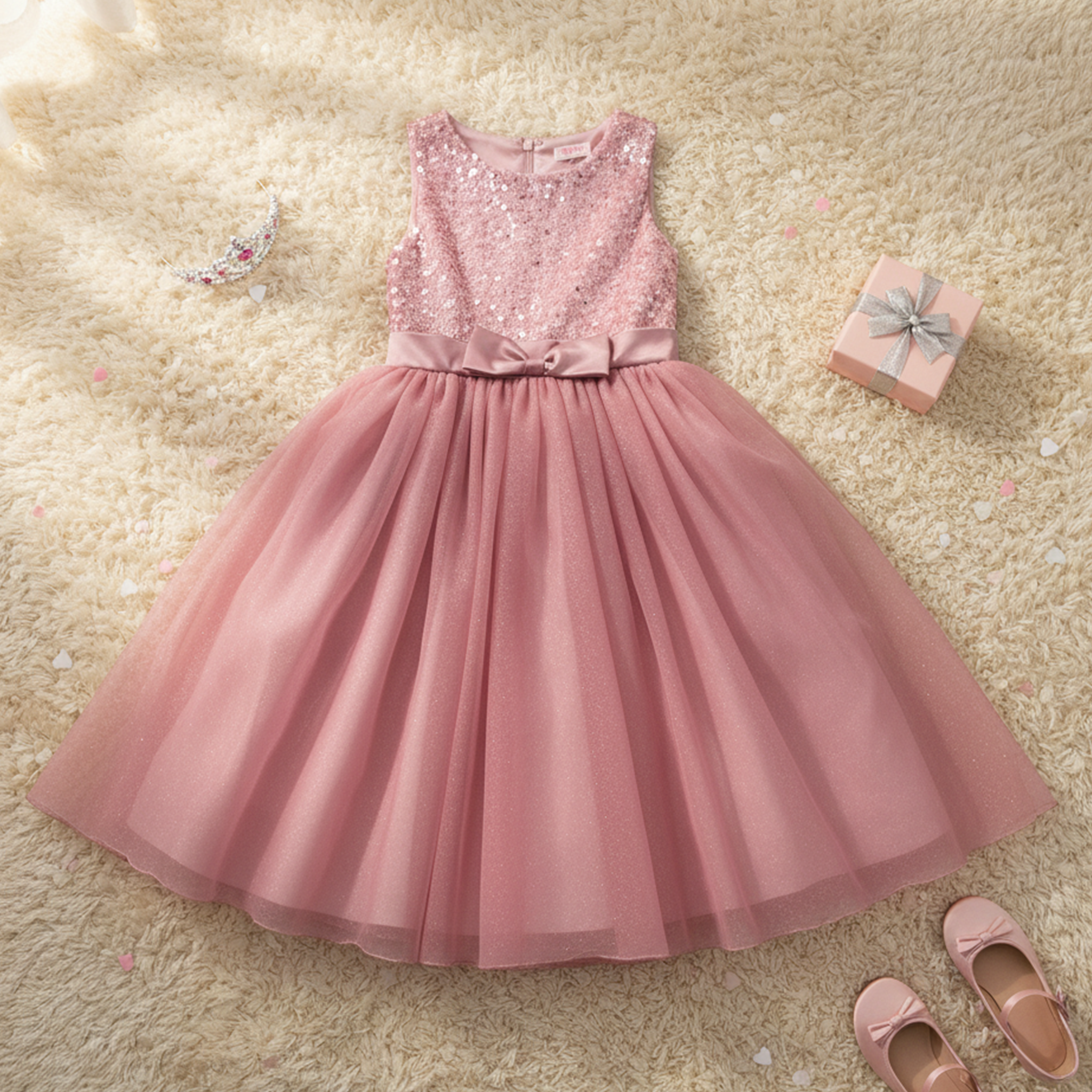 Vestido largo de lentejuelas con perlas | VENI0195 | tallas xch-ch-m-gr-xg