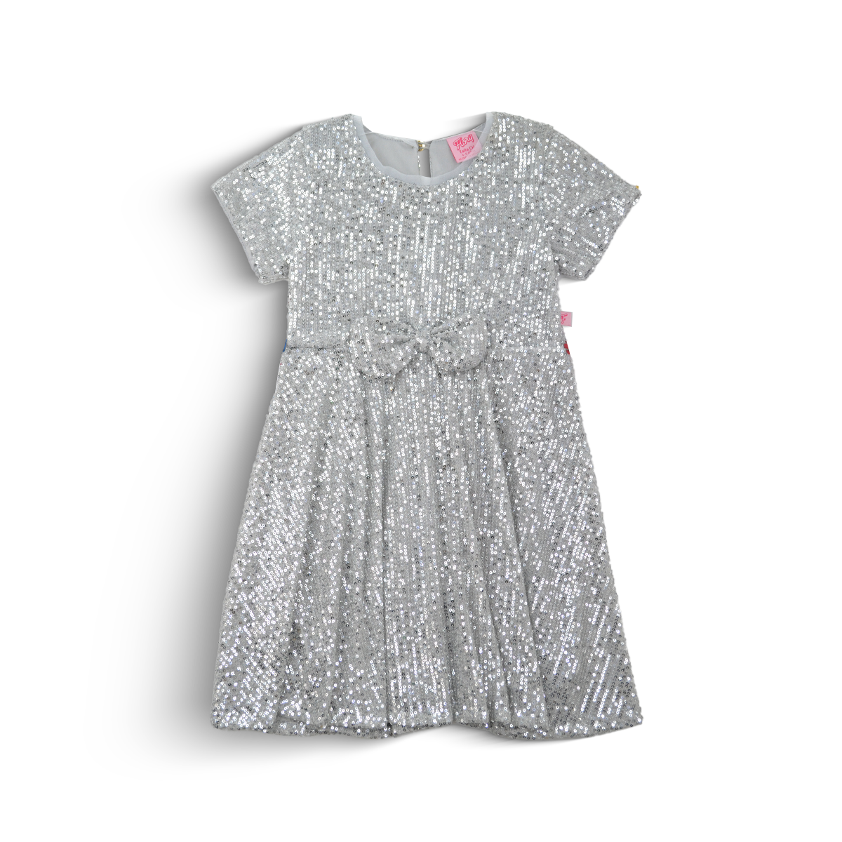 Vestido de lentejuelas con moño niña Flory VENI0171