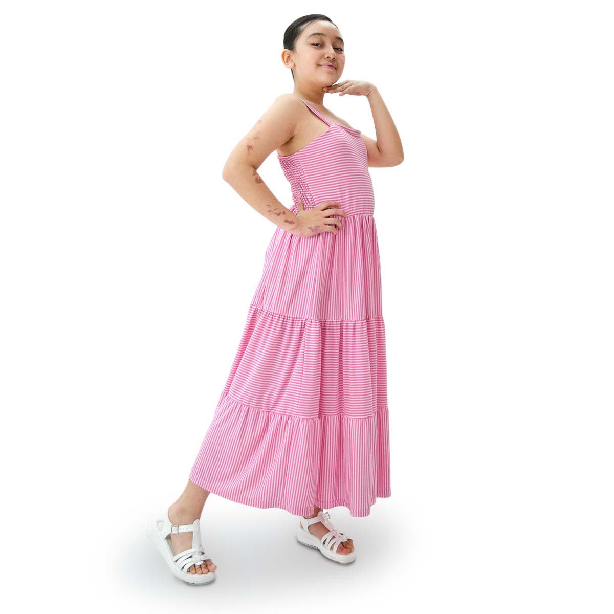 Maxi Vestido a rayas juvenil FLORY MVJU0003
