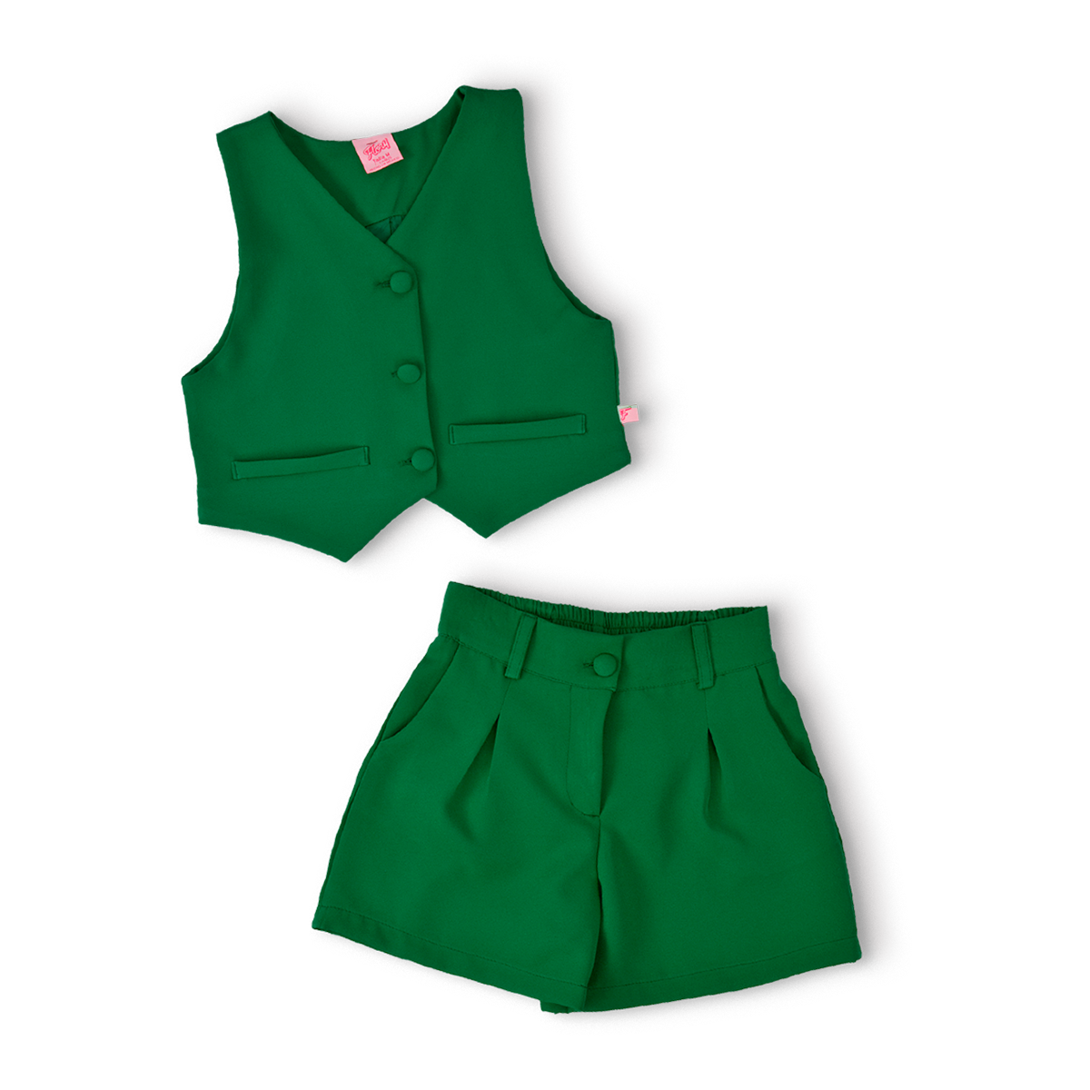 Conjunto de chaleco forrado con Short Niña Flory CONI0025