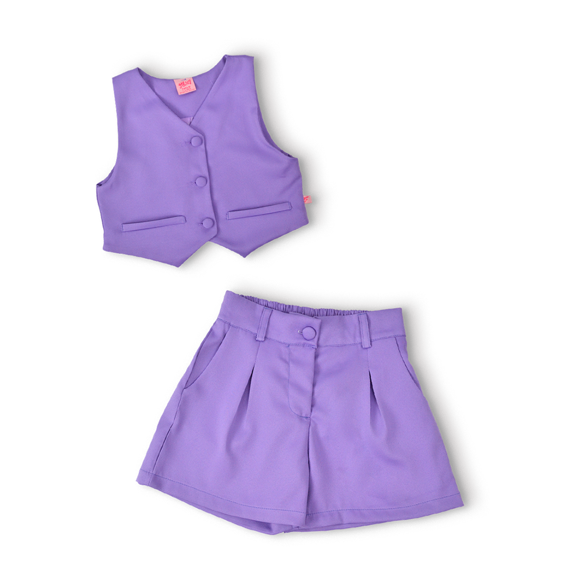 Conjunto de chaleco forrado con Short Niña Flory CONI0025