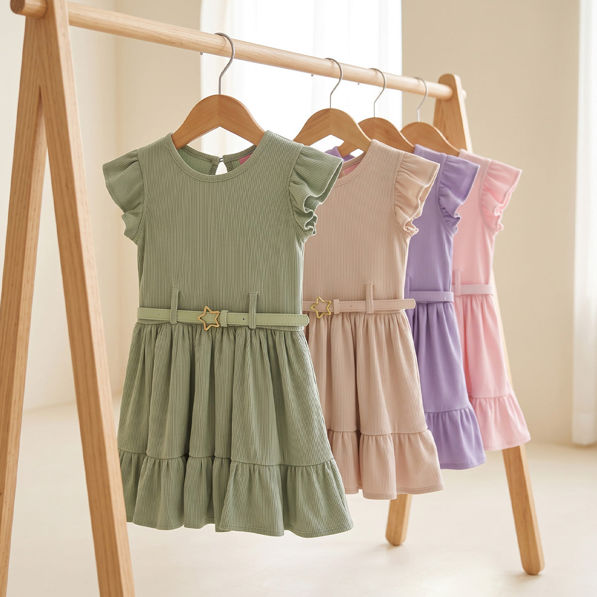 Vestido con cinturón • 1 a 3 años • Natali 5