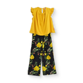 Conjunto de blusa de olanes y pantalón floreado • ARIANA 12 •  tallas ch-m-gr • CONI0044B