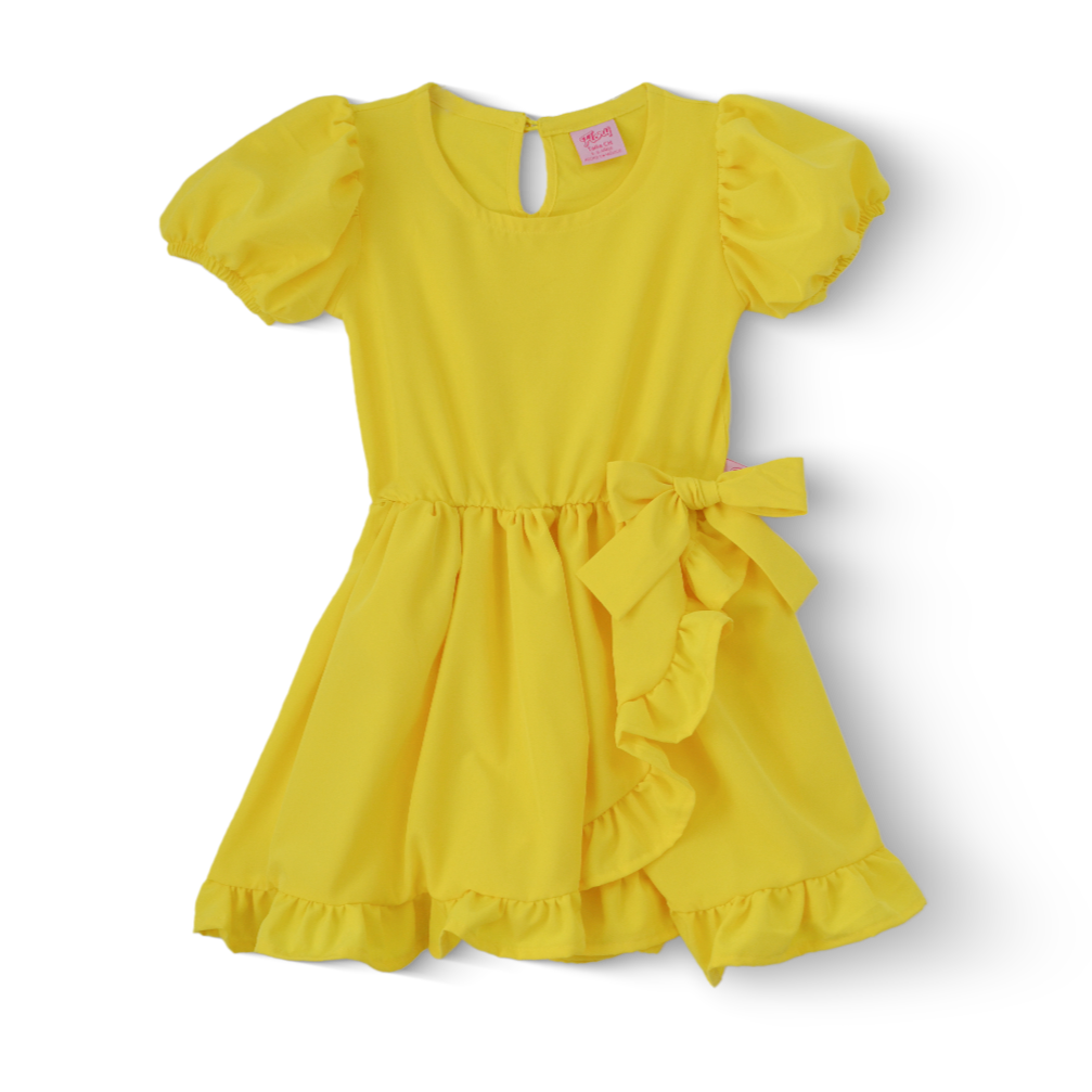 Vestido cruzado con moño Niña FLORY VENI0149