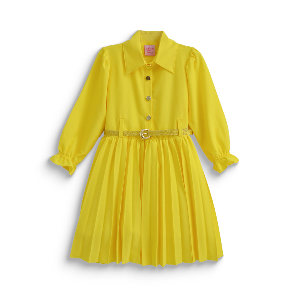 Vestido tableado con cinturón • MILA 11 • tallas ch-m-gr-xg • VENI0117