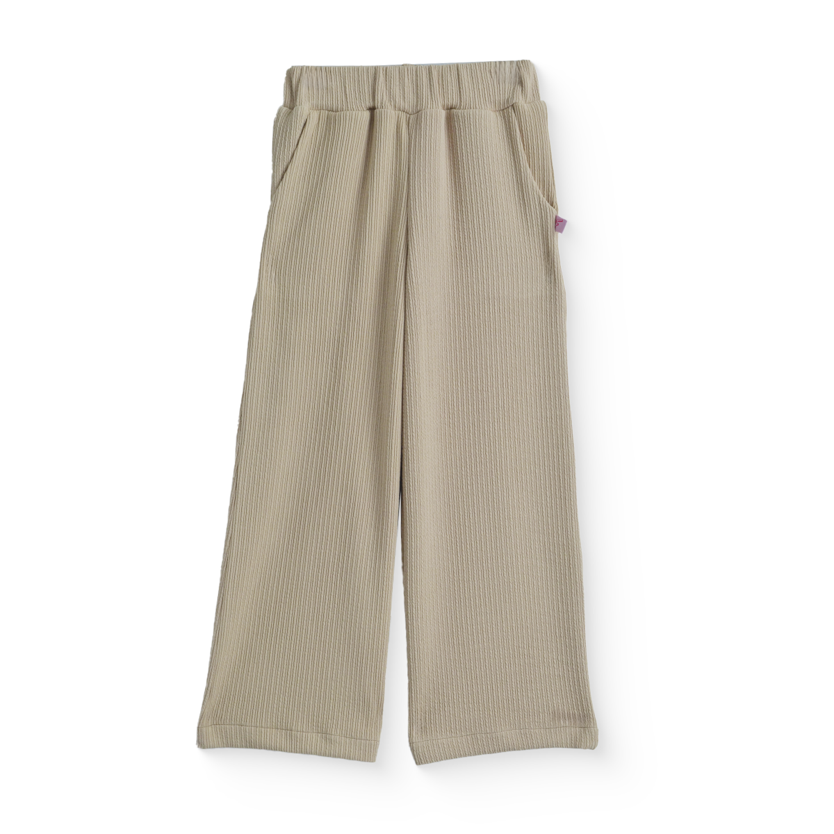 Conjunto con pantalón a rayas, blusa hueso con olanes | CONI0043 | tallas ch-m-gr