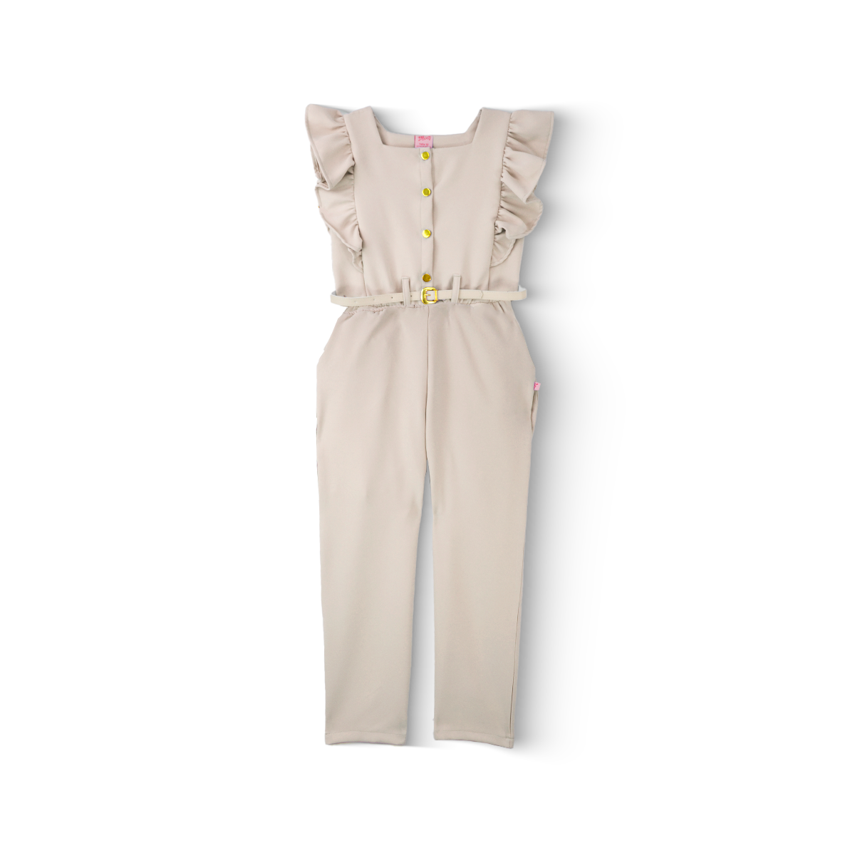 Mono con cinturón y botones niña | JSNI0002 | tallas ch-m-gr