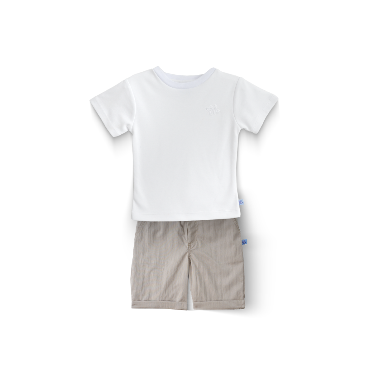 Conjunto de playera básica y bermuda para bebé Heri  CONB0007