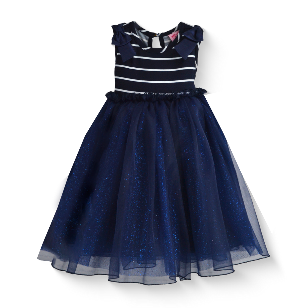 Vestido rayado con tul • NATALI 20 •  tallas 1-2-3 • VEBB0141B