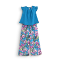 Conjunto de blusa de olanes y pantalón floreado • 4 a 12 años • Ariana 12 A