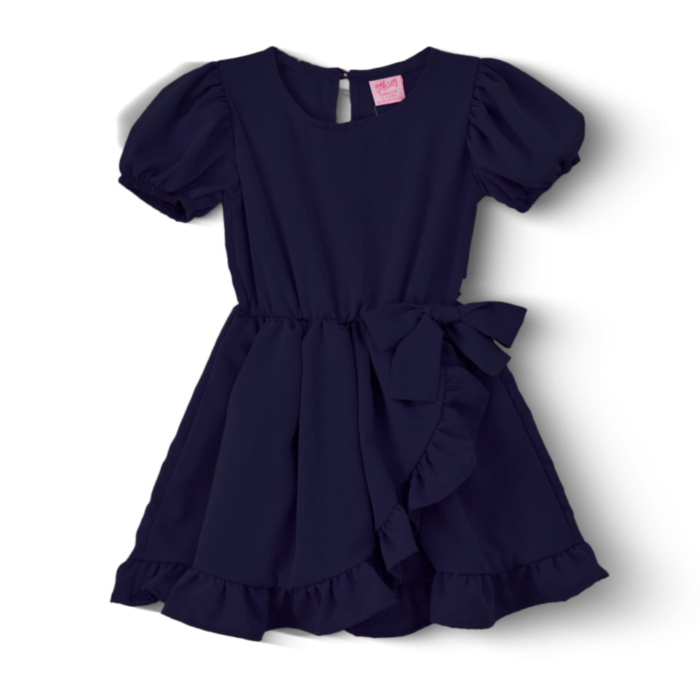 Vestido cruzado con moño Niña FLORY VENI0149