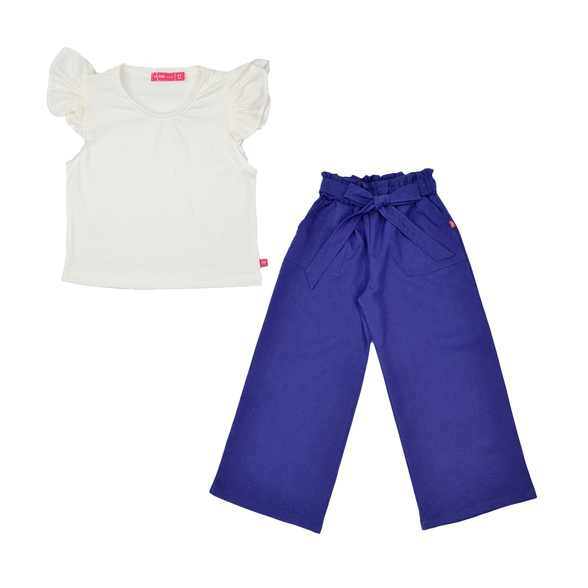 Conjunto blusa pantalón con moño juvenil FLORY COJU0002