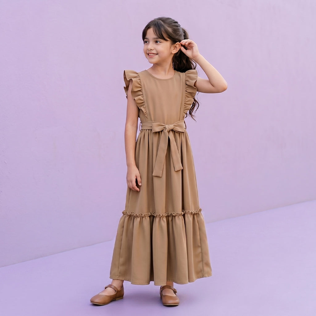 Vestido largo con moño • 4 a 12 años • Ariana 9