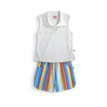 Conjunto de short rayado con blusa • ACAPULCO 1 • tallas 12-14-16  • COJU0006