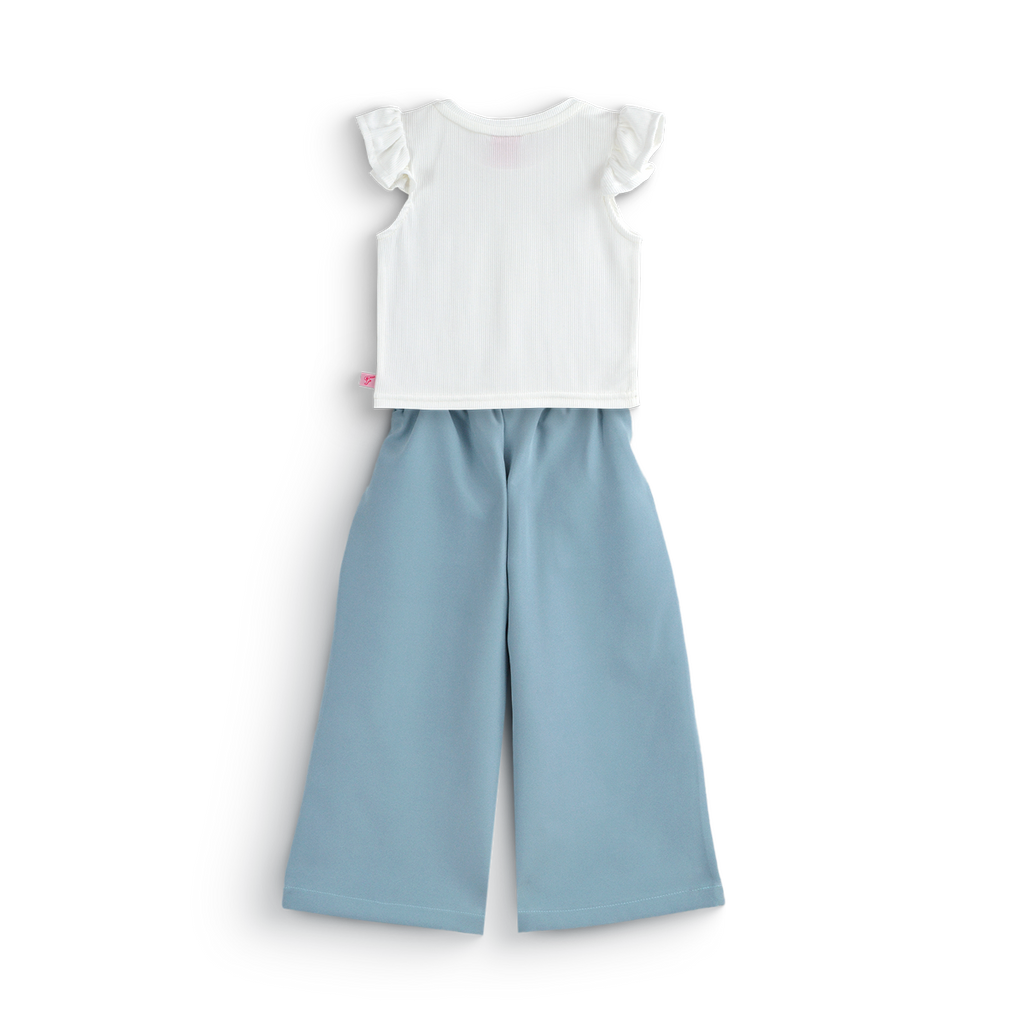 Conjunto con pantalón ancho con blusa blanca • tallas ch-m-gr-xg • BARBIE 5 • CONI0011