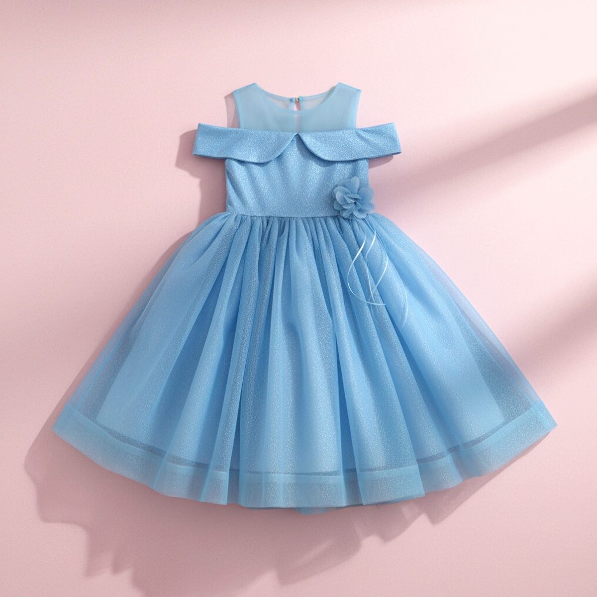 Vestido de Gala con tul sparkle • VALERIA 4 •  tallas xch-ch-m-gr-xg • VENI0201