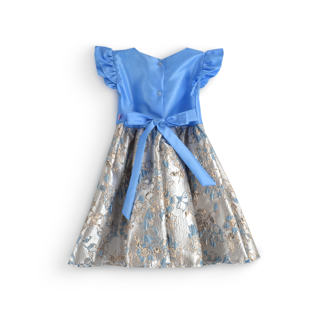 Vestido satinado con jacquard floral • ROSELIA 2 • tallas ch-m-gr  •  VENI0218