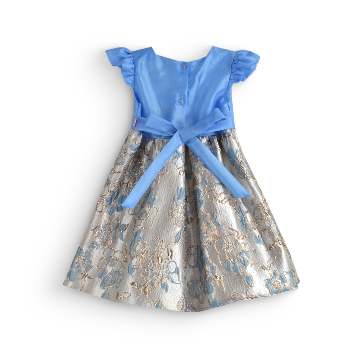 Vestido satinado con jacquard floral  • ROSELIA 2 •  tallas 1-2-3  •  VEBB0147