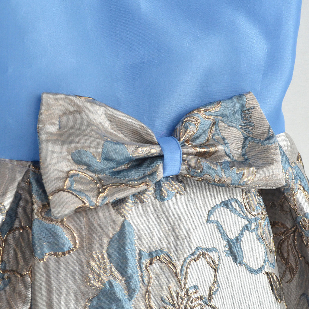 Vestido satinado con jacquard floral  • ROSELIA 2 •  tallas 1-2-3  •  VEBB0147