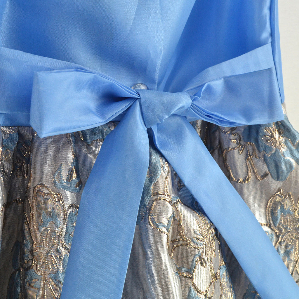 Vestido satinado con jacquard floral • ROSELIA 2 • tallas ch-m-gr  •  VENI0218