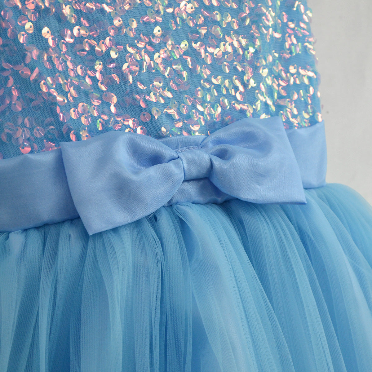 Vestido de lentejuelas largo plisado Niña VENI0187 Flory