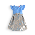 Vestido satinado con jacquard floral • ROSELIA 2 • tallas ch-m-gr  •  VENI0218