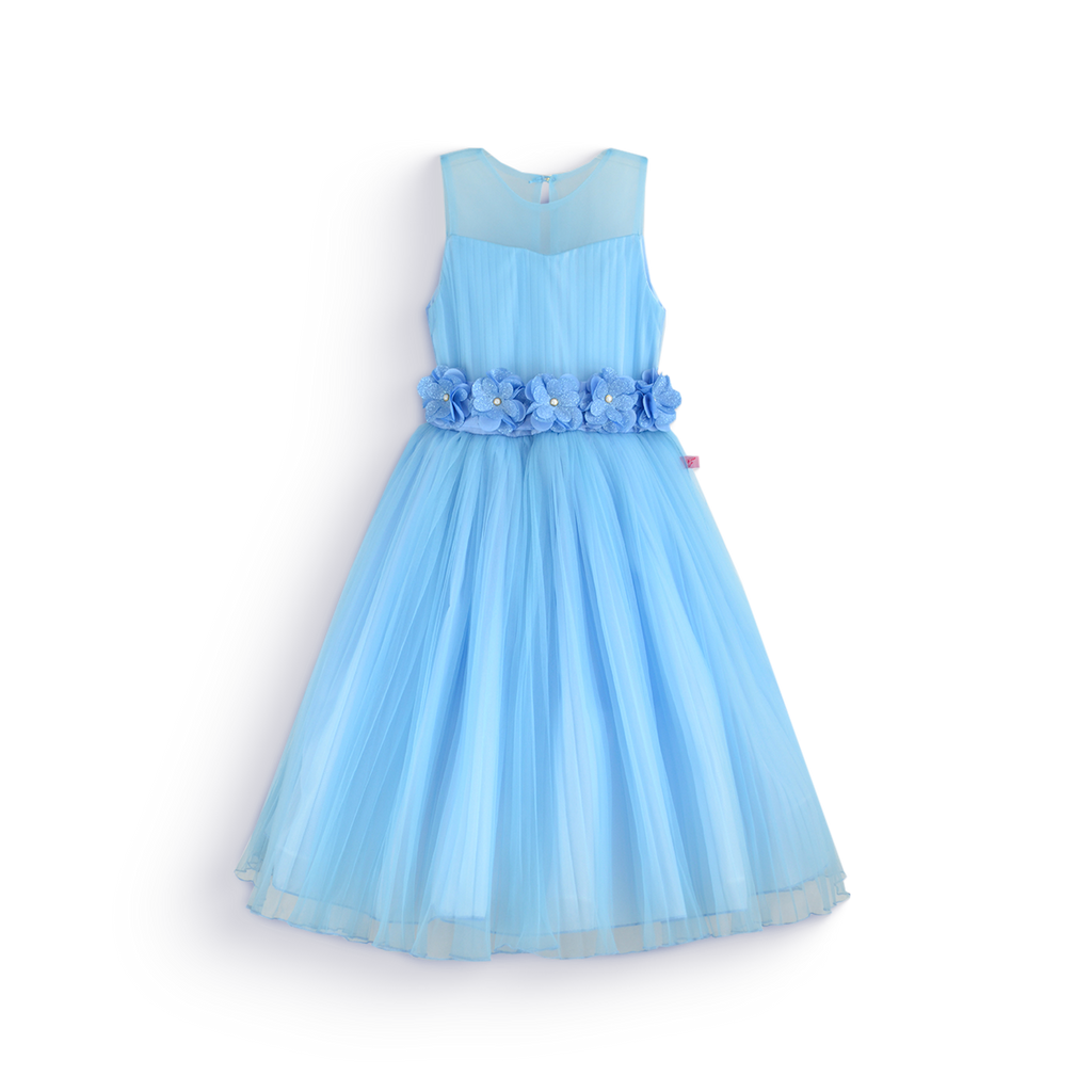 Vestido de Gala con tul y cinta con flores • 4 a 12 años • Valeria 6
