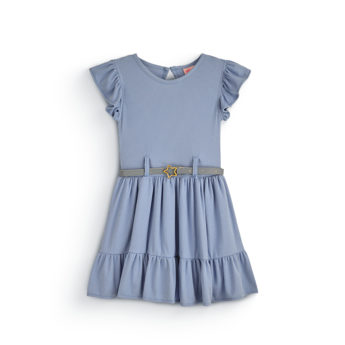 Vestido con cinturón y olanes • tallas ch-m-g • Natali 5