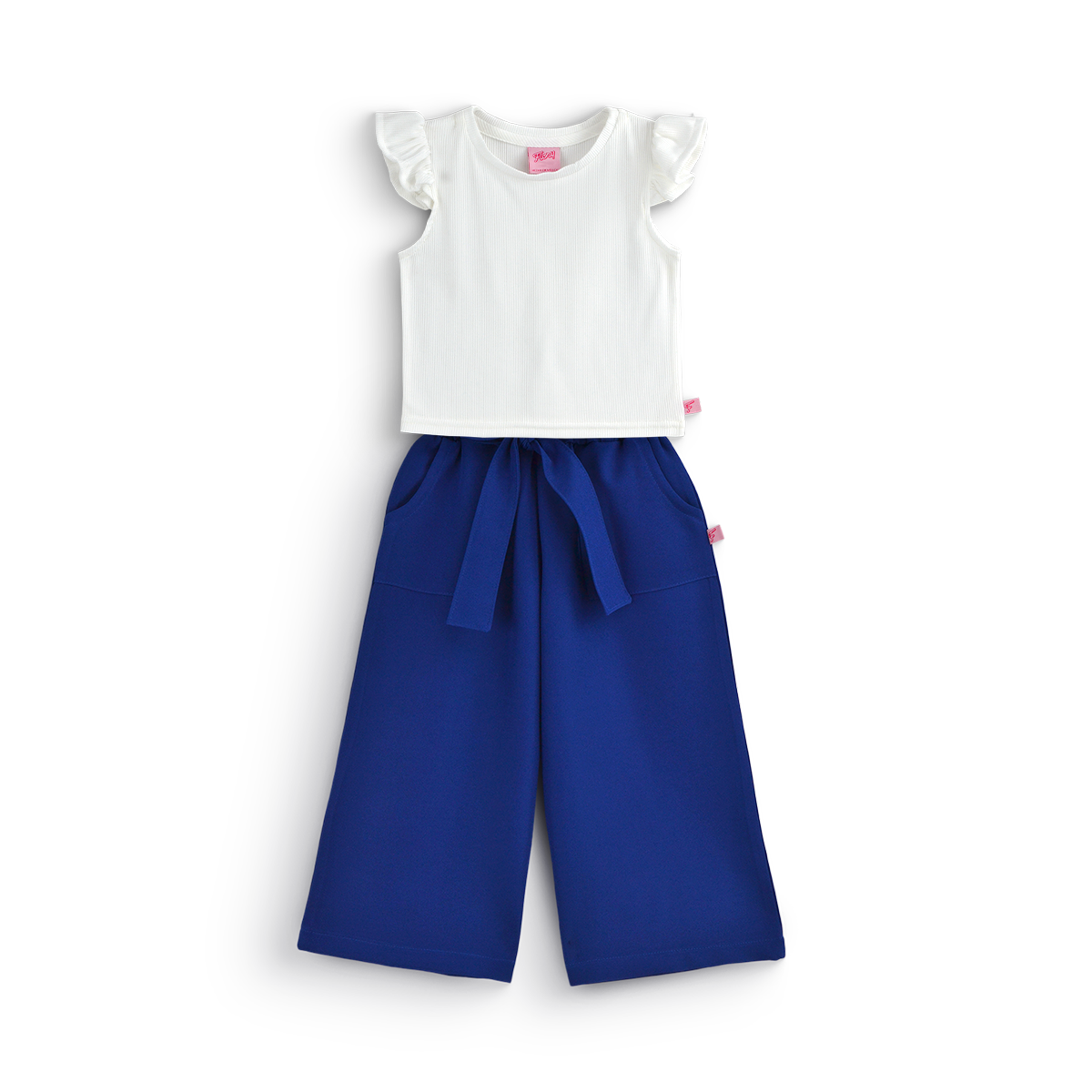 Conjunto con pantalón liso, blusa blanca | CONI0011 | tallas ch-m-gr-xg