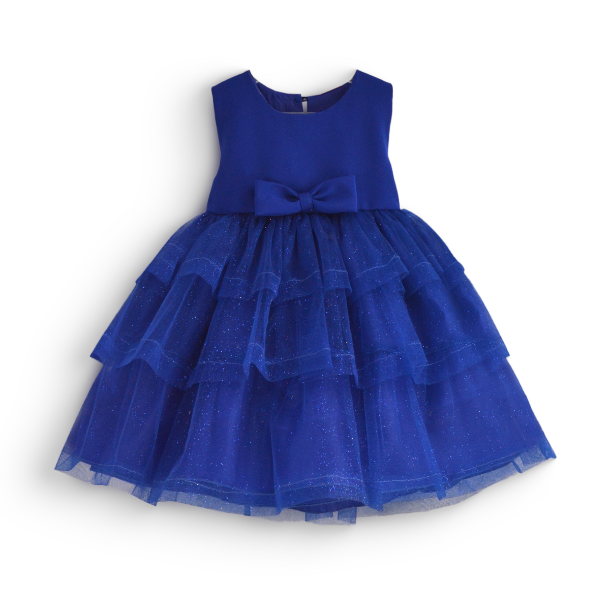 Vestido con falda de tul y moño frontal | VEBB0135 | tallas 1-2-3