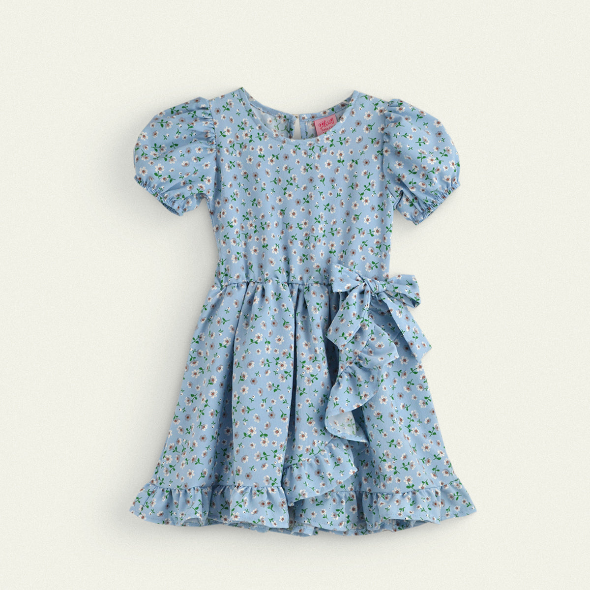 Vestido Floreado con moño • LUCY 7 • tallas ch-m-gr • VENI0217