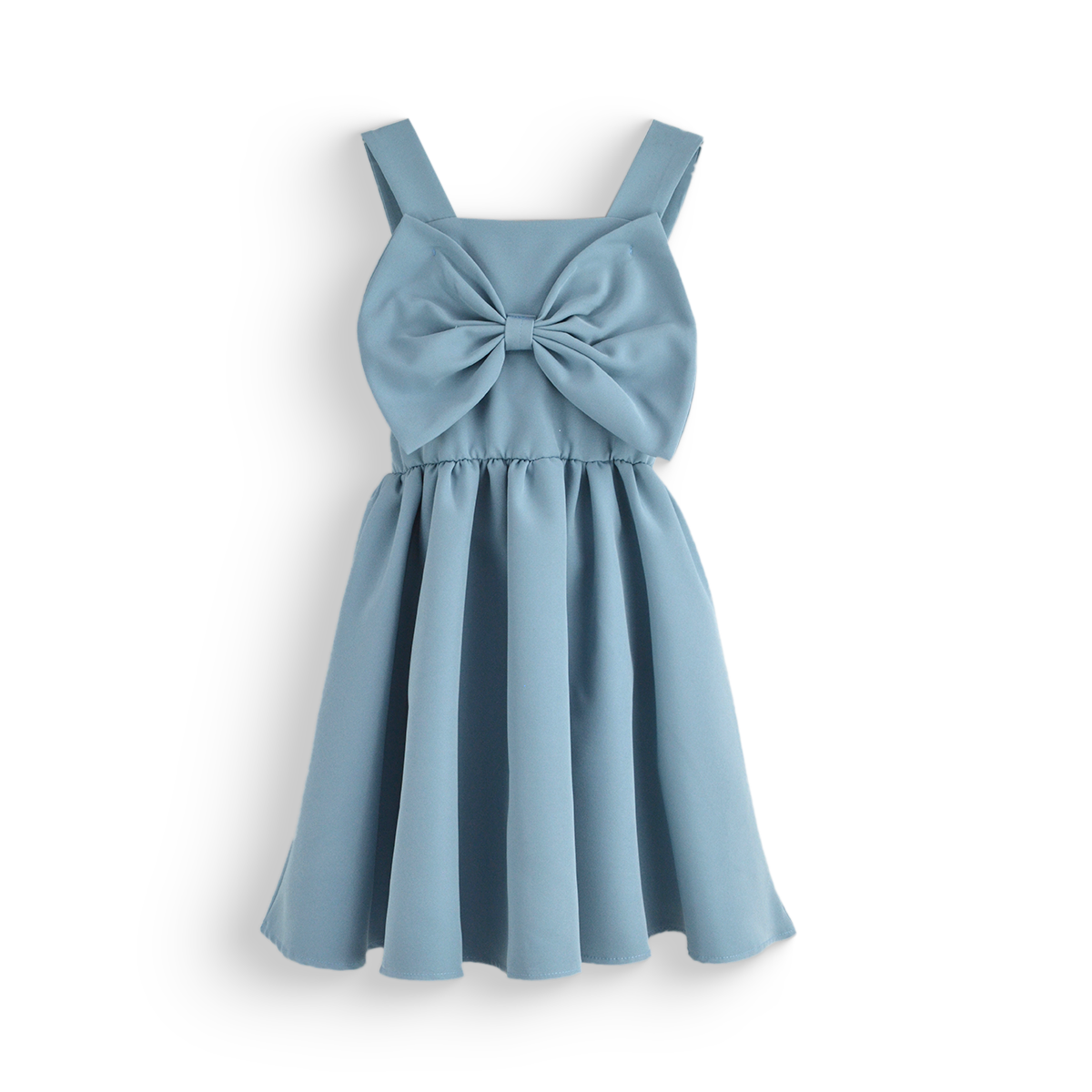 Vestido infantil elegante con falda circular y moño | VENI0152 | tallas ch-m-gr