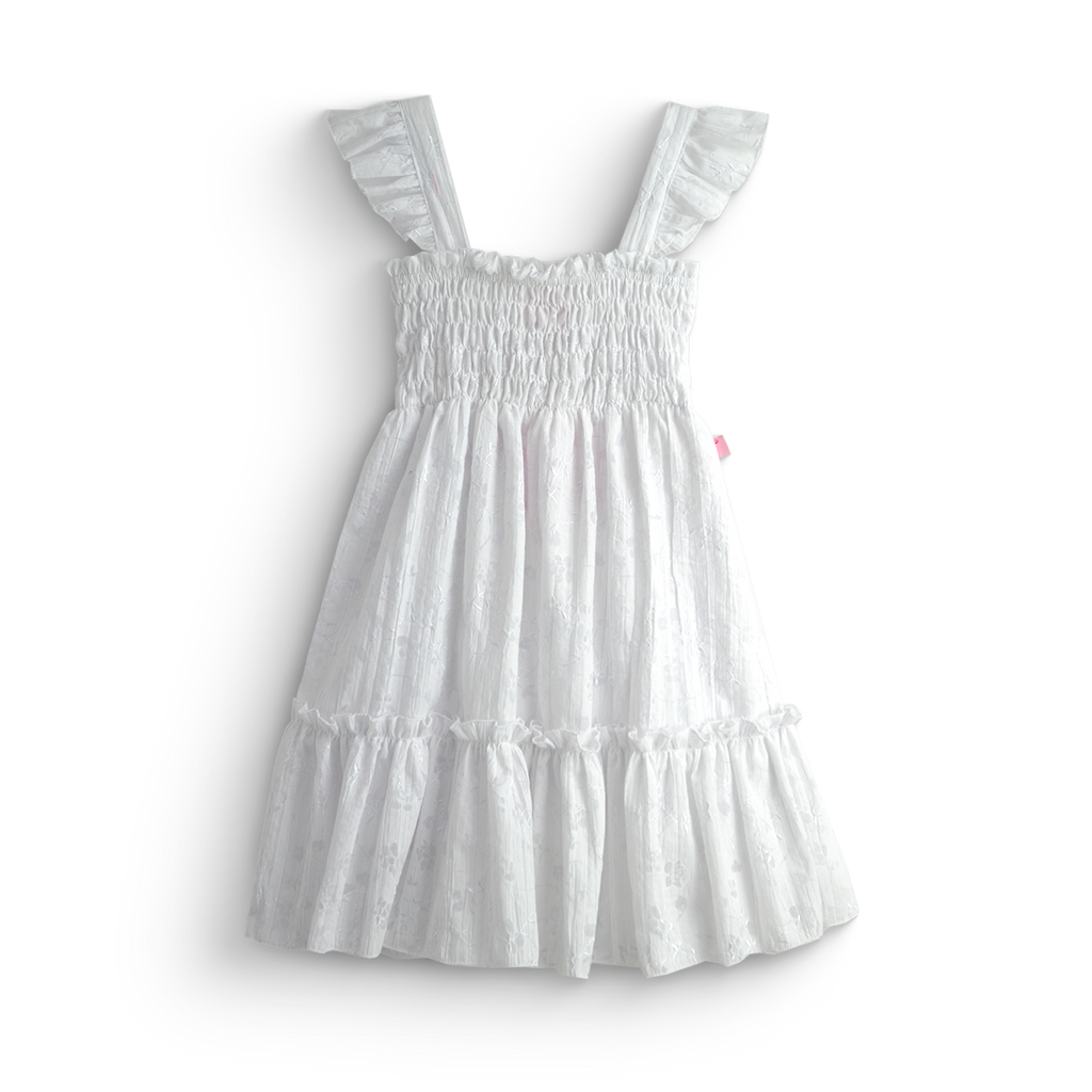 Vestido flores con olanes en hombros • PATY 1 • tallas 1-2-3 • VEBB0153B