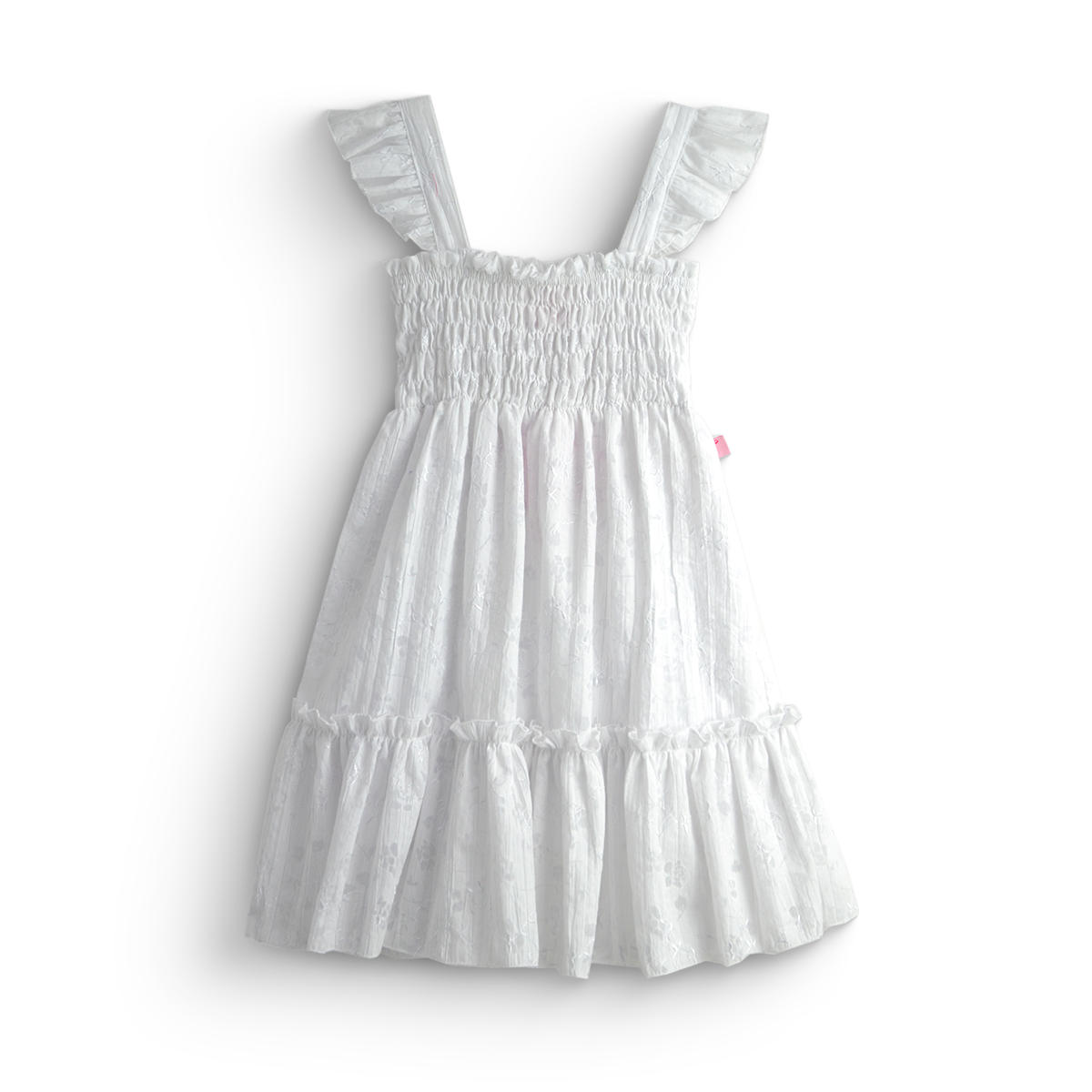 Vestido flores con olanes en hombros • PATY 1 • tallas 1-2-3 • VEBB0153B