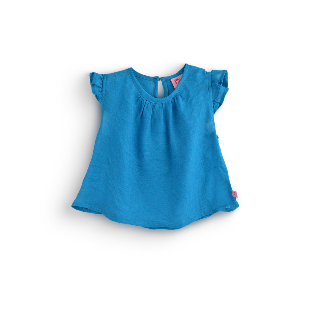 Conjunto de blusa de olanes y pantalón floreado • ARIANA 12 •  tallas ch-m-gr • CONI0044A