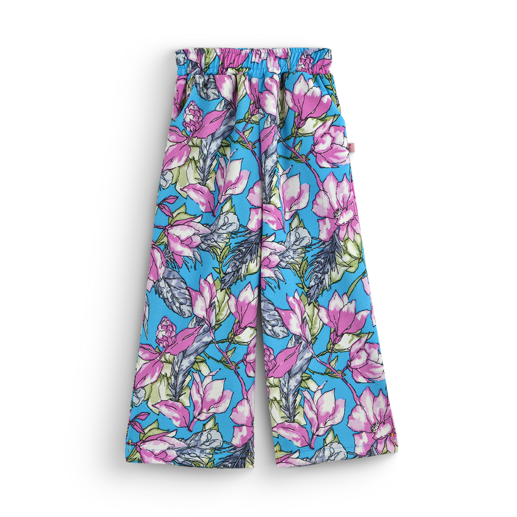 Conjunto de blusa de olanes y pantalón floreado • ARIANA 12 •  tallas ch-m-gr • CONI0044A